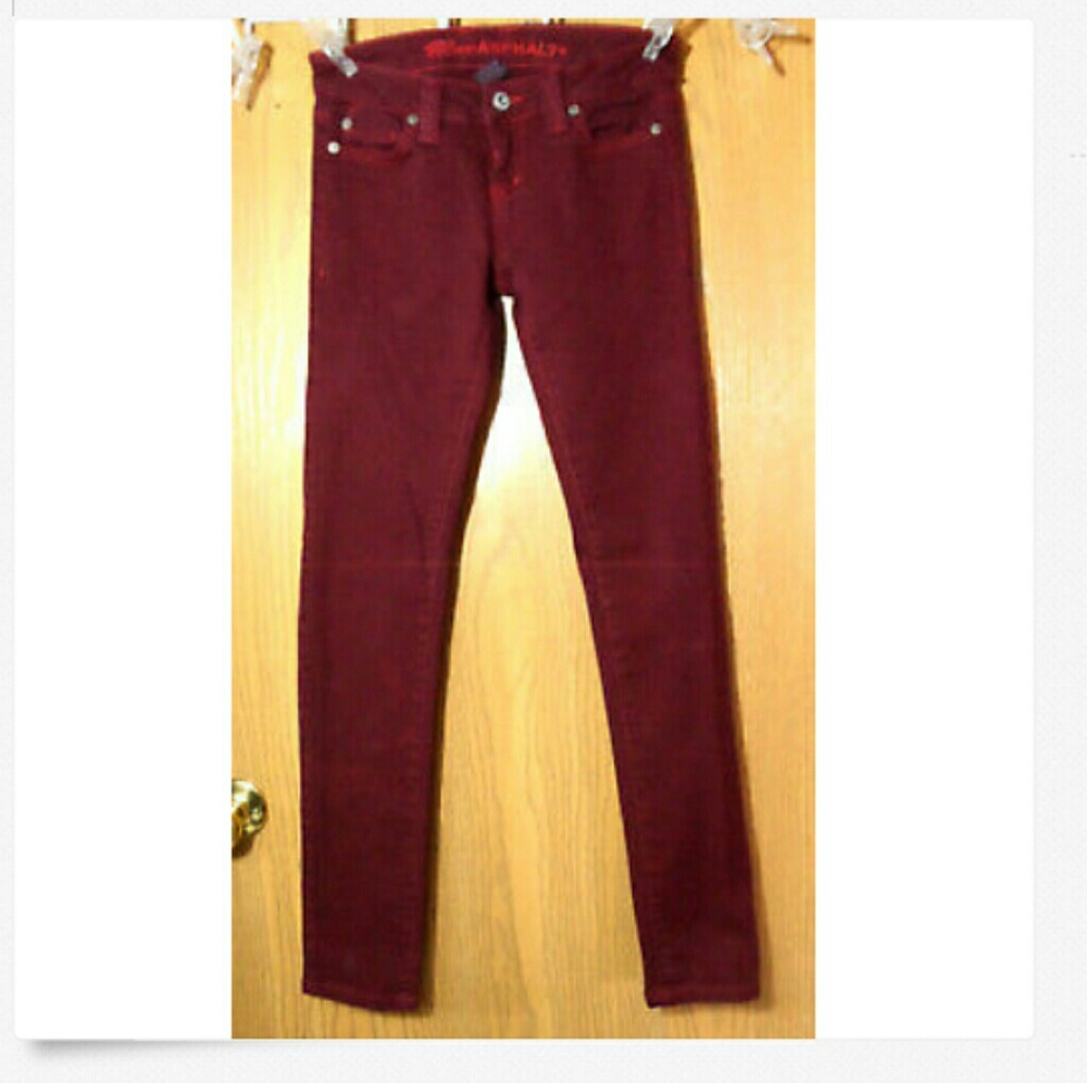 BLUE ASPHALT Skinny Jeans Jr. 1 Burgundy denim